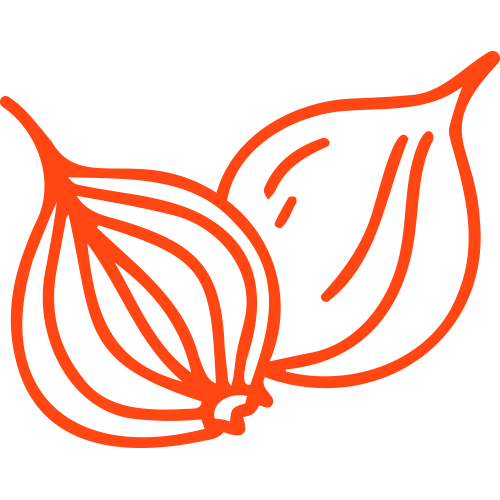 onion-decoration onion outlined in orange